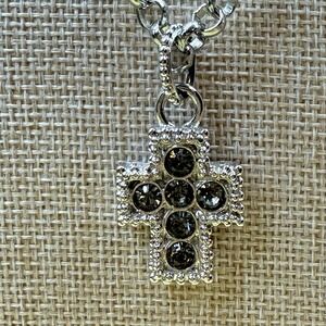 Premier Designs Cross Crucifix with Rhinestones Pendant Necklace
